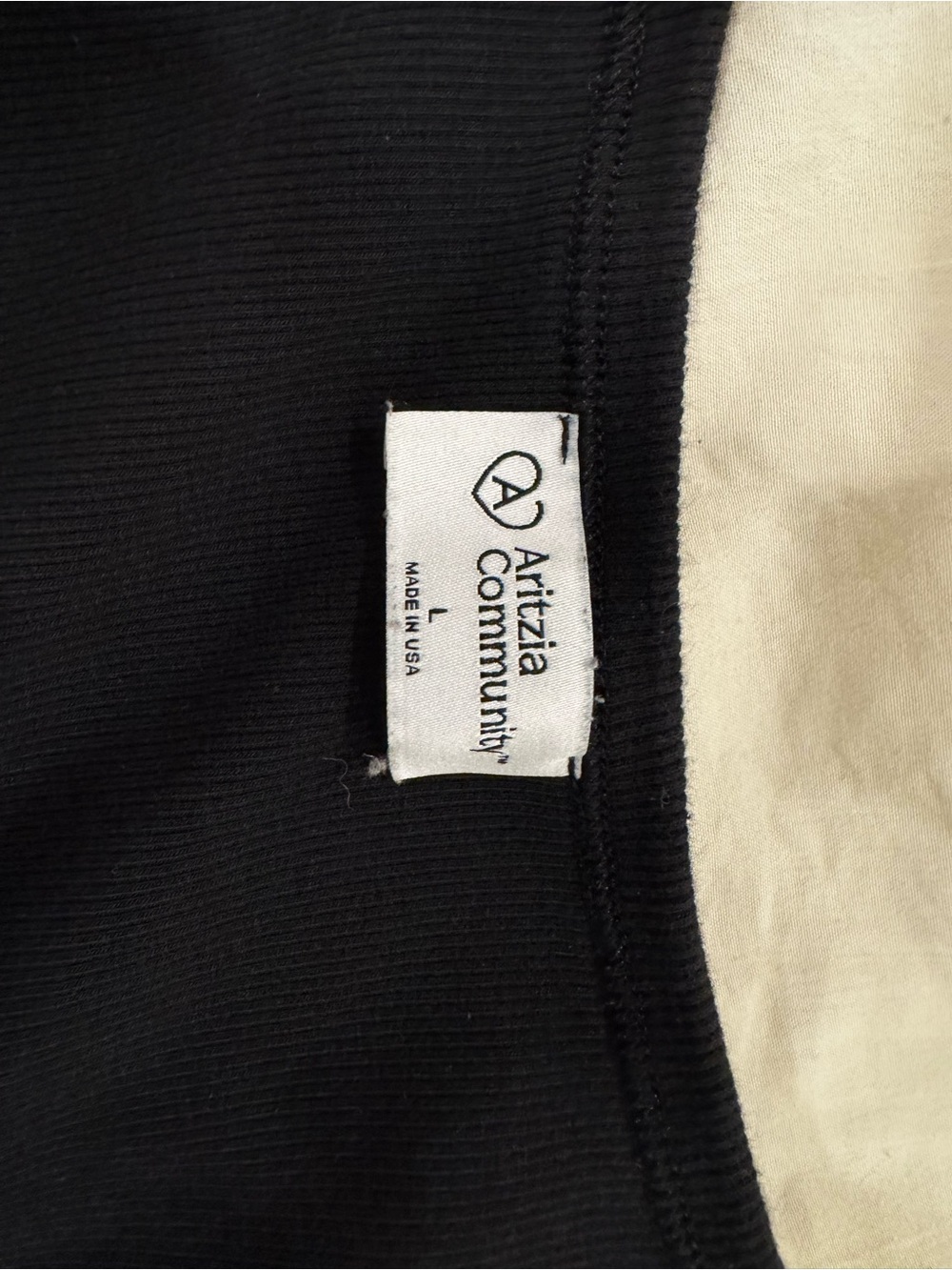 Aritzia Black Ribbed Racerback Tank - Picture 2 of 4